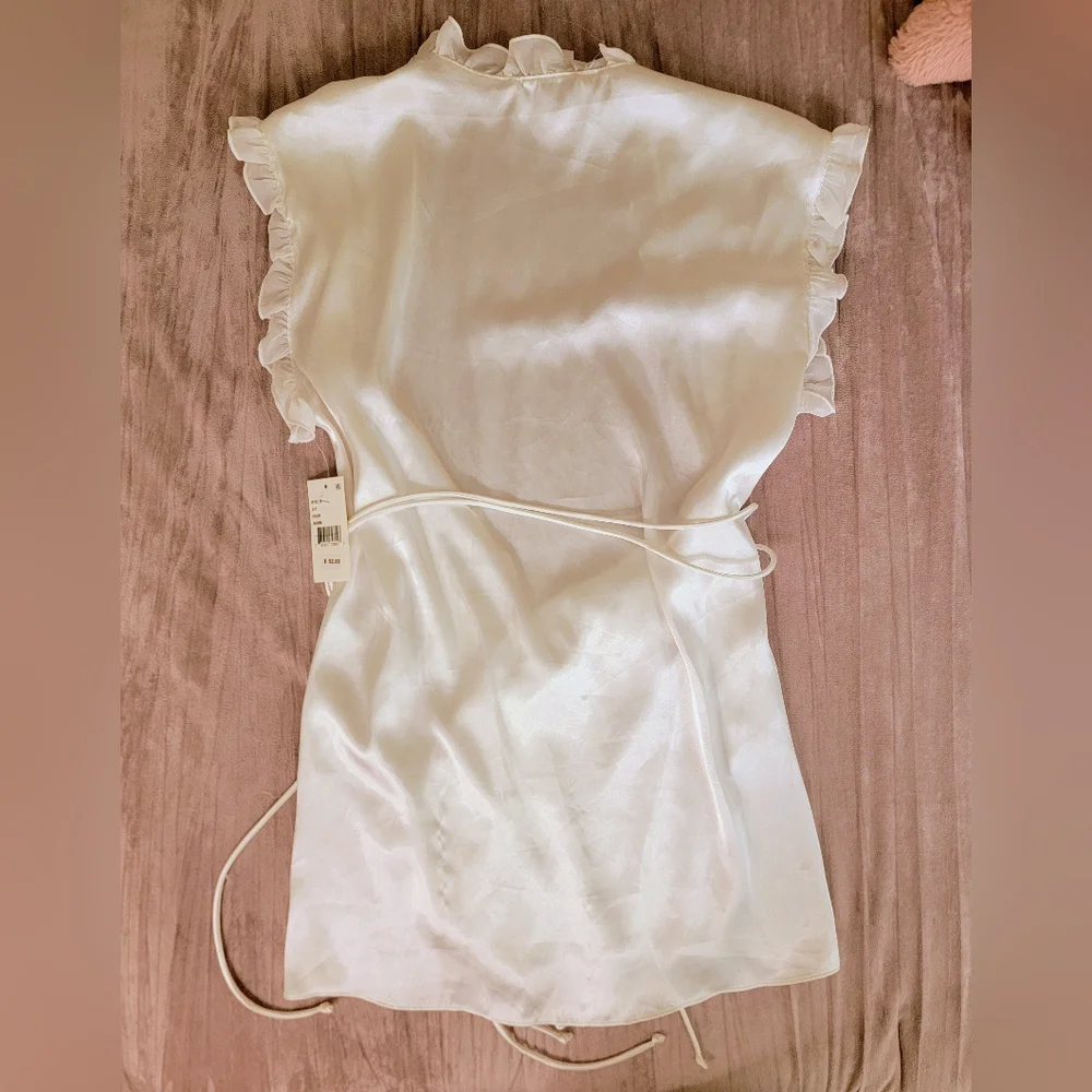 ✨ Luxury White Ivory Robe Size S - Picture 8 of 9